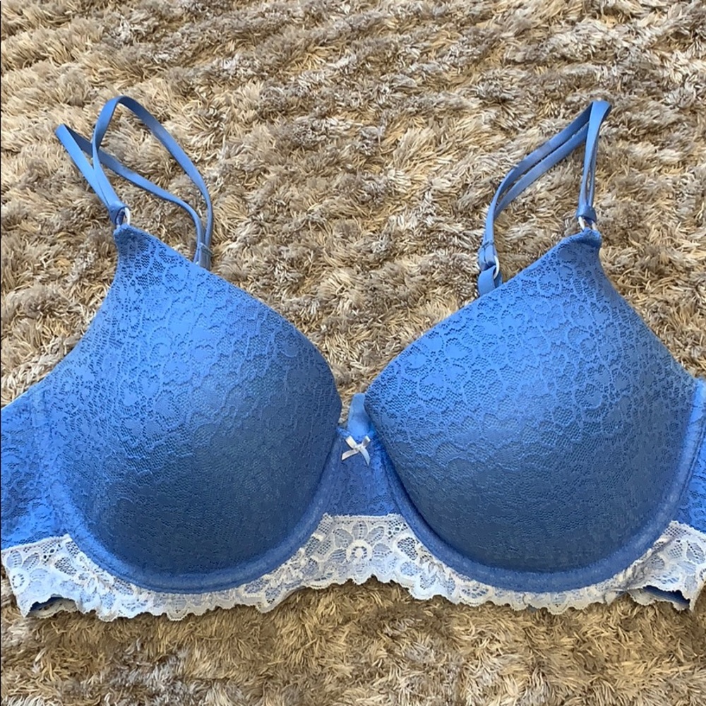Blue Lace Lightly Lined Bra